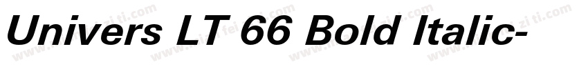 Univers LT 66 Bold Italic字体转换